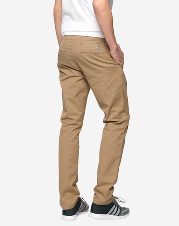 Carhartt WIP Slimfit Chinohose 'Sid' in Braun