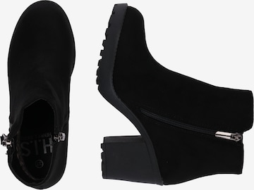 Bottines H.I.S en noir : sur le côté