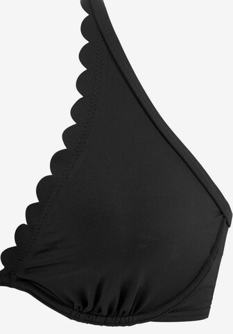 Triangle Hauts de bikini 'Scallop' LASCANA en noir