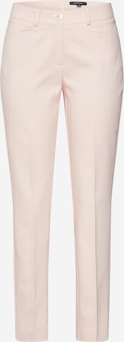 COMMA Slim fit Pleated Pants in Beige: front