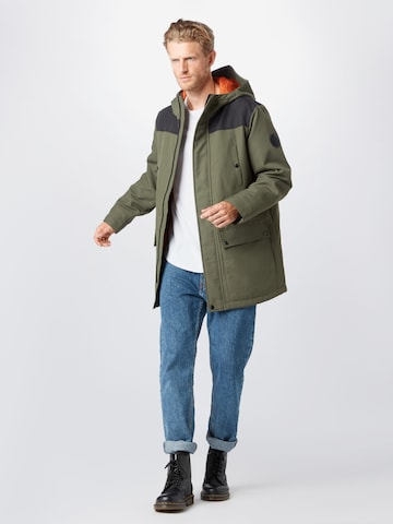 Only & Sons Regular fit Between-seasons parka in Green