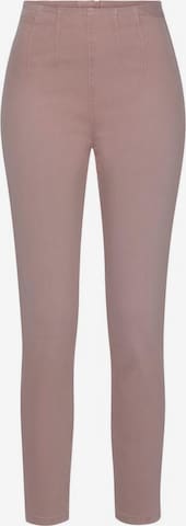 LASCANA Skinny Jeggings in Roze: voorkant