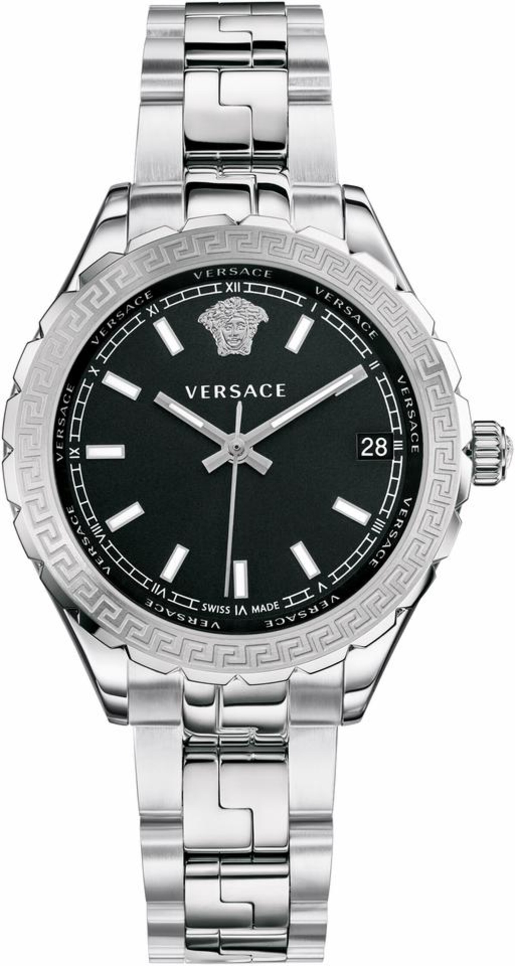 VERSACE Analog watch 'Hellenyium' in Silver: front