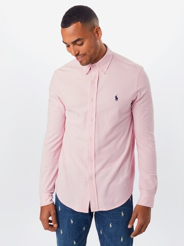 Polo Ralph Lauren Regular fit Πουκάμισο σε ροζ: μπροστά