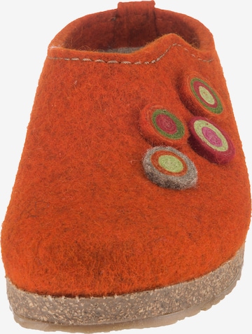 HAFLINGER Slippers 'Grizzly Kanon' in Orange