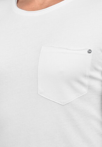 BLEND Rundhalsshirt 'Flix' in Weiß