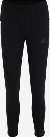 ADIDAS SPORTSWEAR Skinny Workout Pants in Black: front