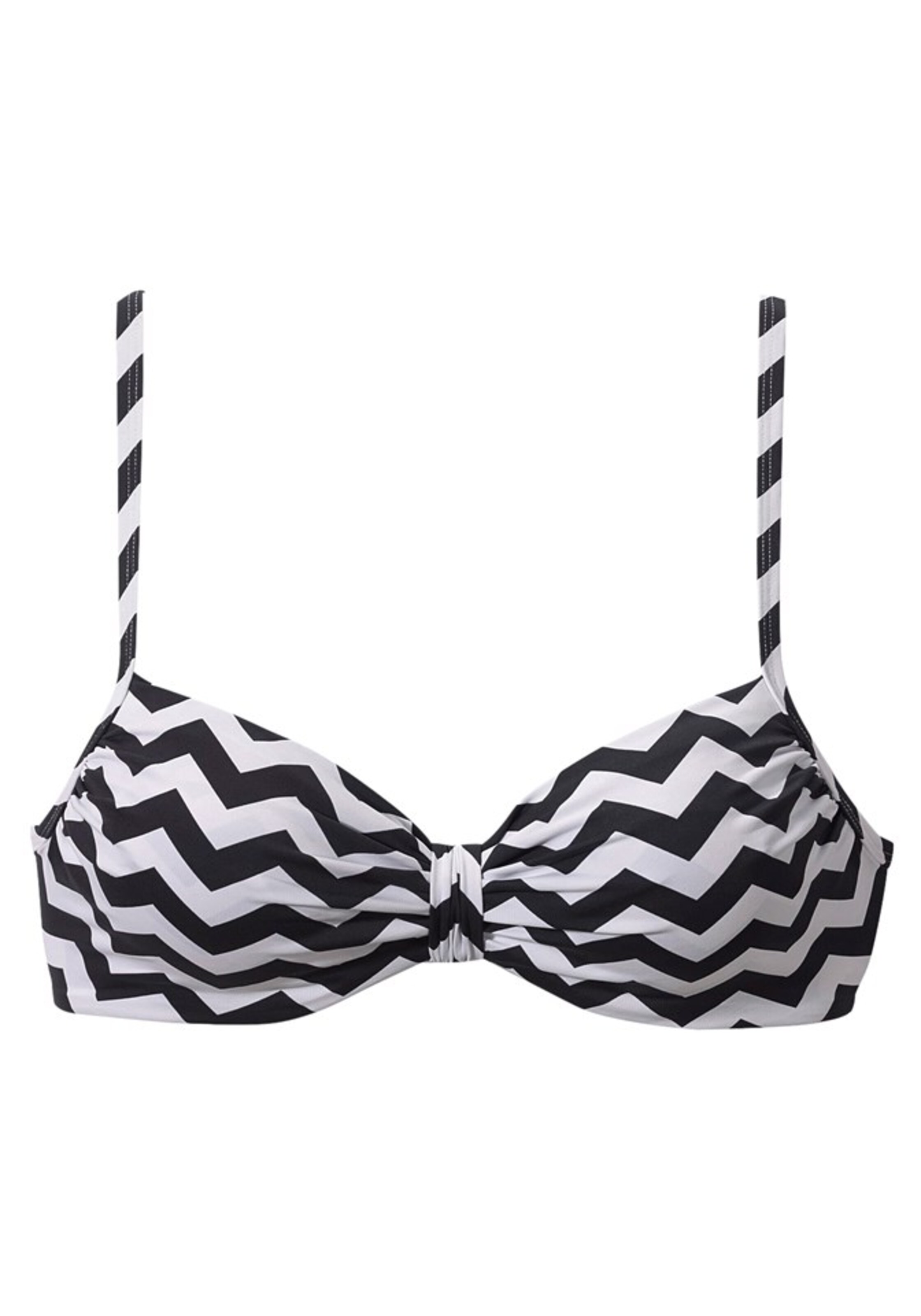 LASCANA T-shirt Bikinioverdel 'Grace' i sort: forside