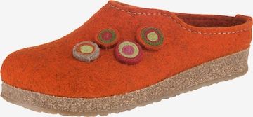 HAFLINGER Slippers 'Grizzly Kanon' in Orange: front