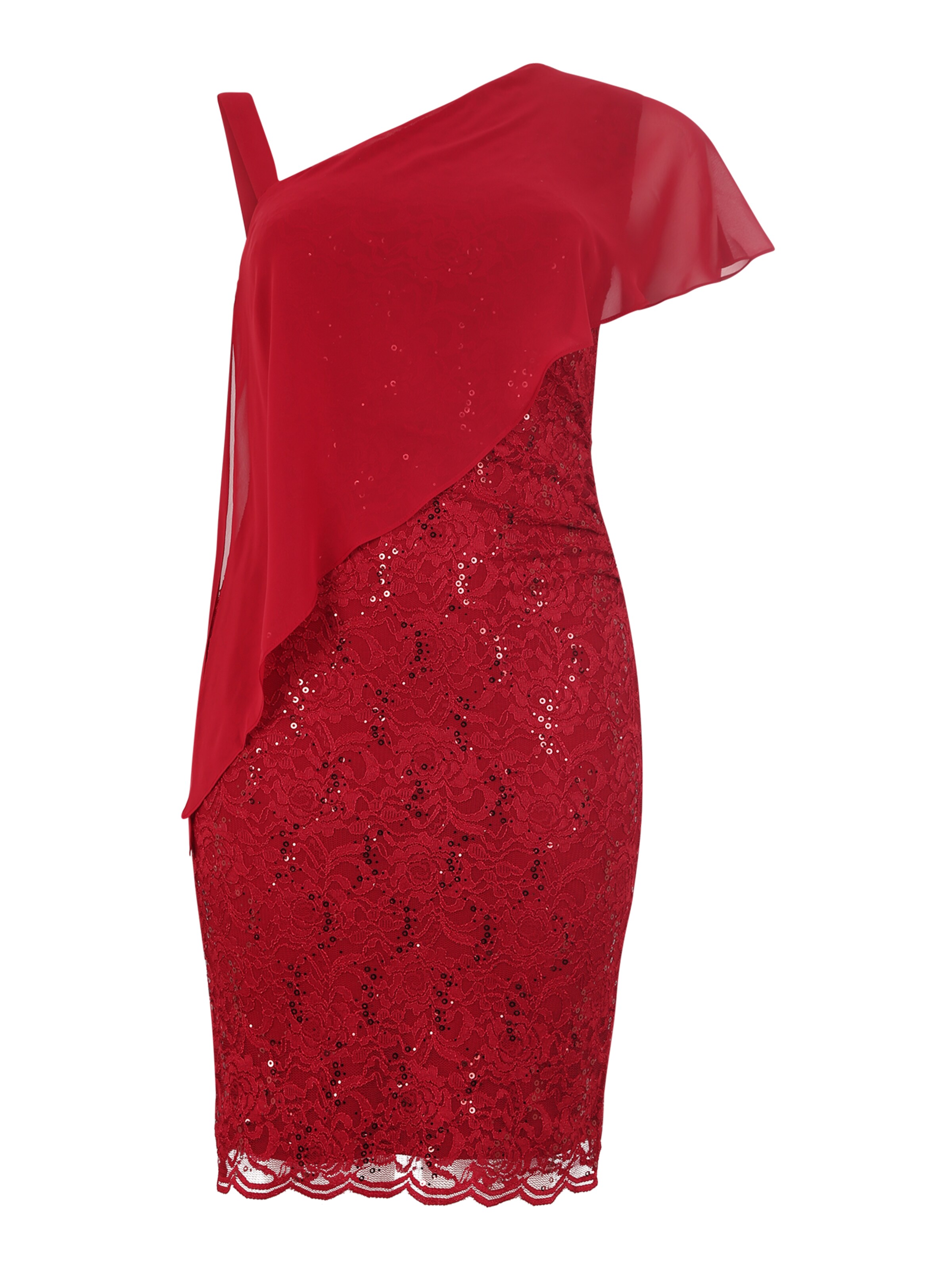 SWING Curve - Kleid in weinrot