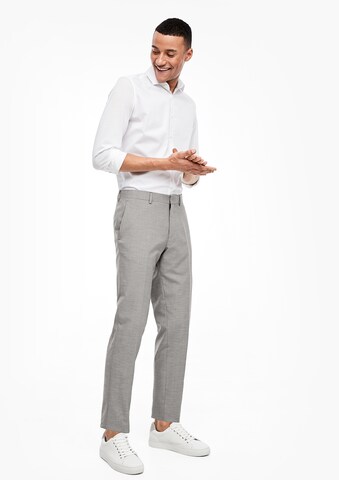 Coupe slim Pantalon chino s.Oliver BLACK LABEL en gris : devant