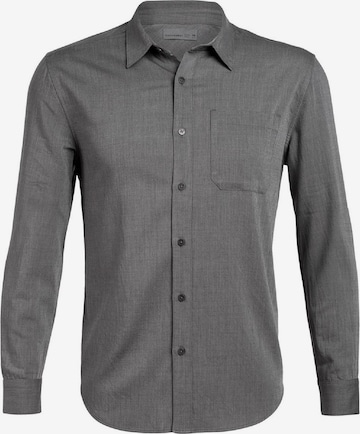 ICEBREAKER Athletic Button Up Shirt in Grey: front