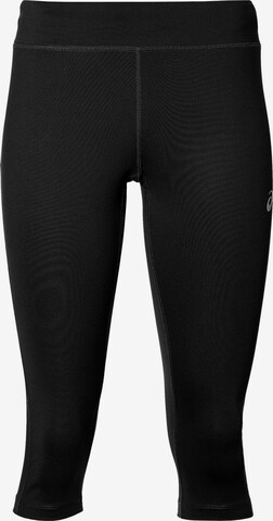 Skinny Pantaloni sport 'Silver' de la ASICS pe negru: față