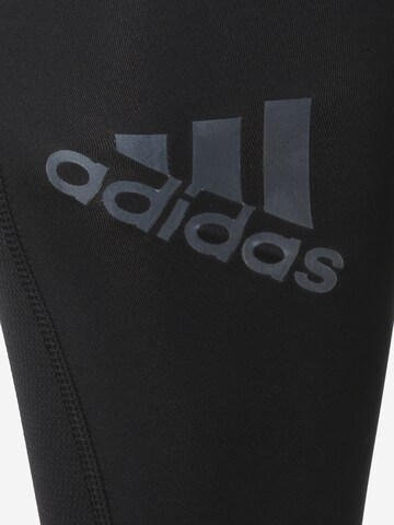 Skinny Pantaloni sport 'Alphaskin' de la ADIDAS SPORTSWEAR pe negru