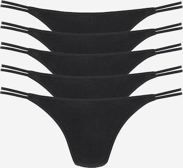 VIVANCE Thong in Black: front