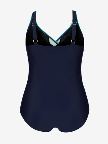 Ulla Popken Regular Badpak in Blauw: terug