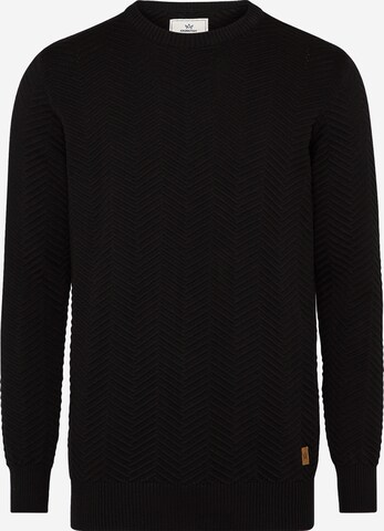 Kronstadt Regular Fit Strickpullover 'CARLO' in Schwarz: predná strana