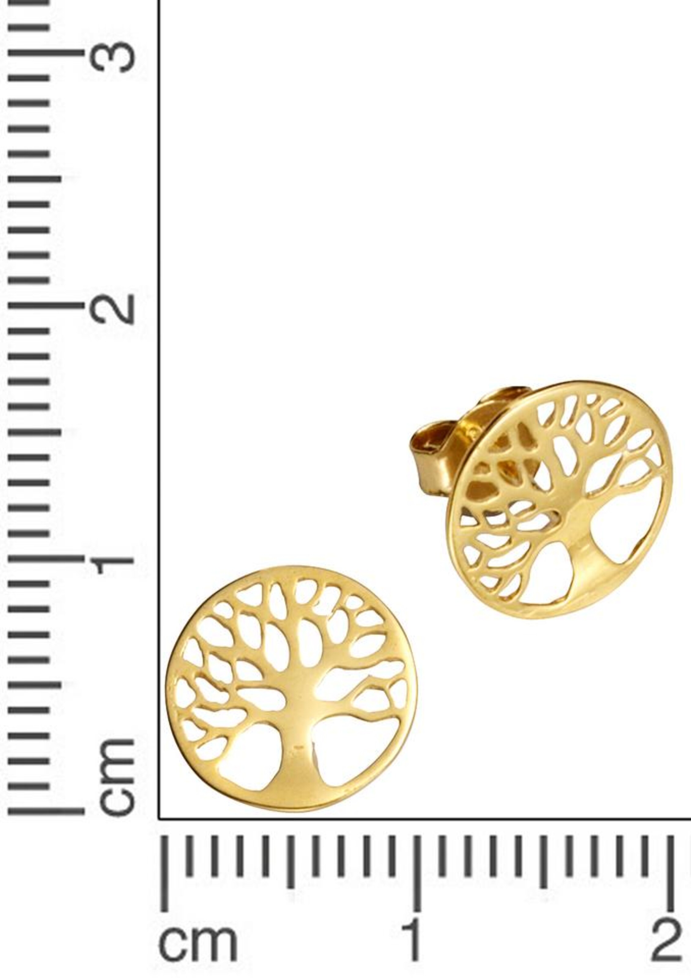 FIRETTI Ohrstecker 'Lebensbaum' in Gold