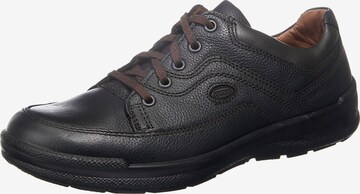 JOMOS Athletic Lace-Up Shoes in Black: front