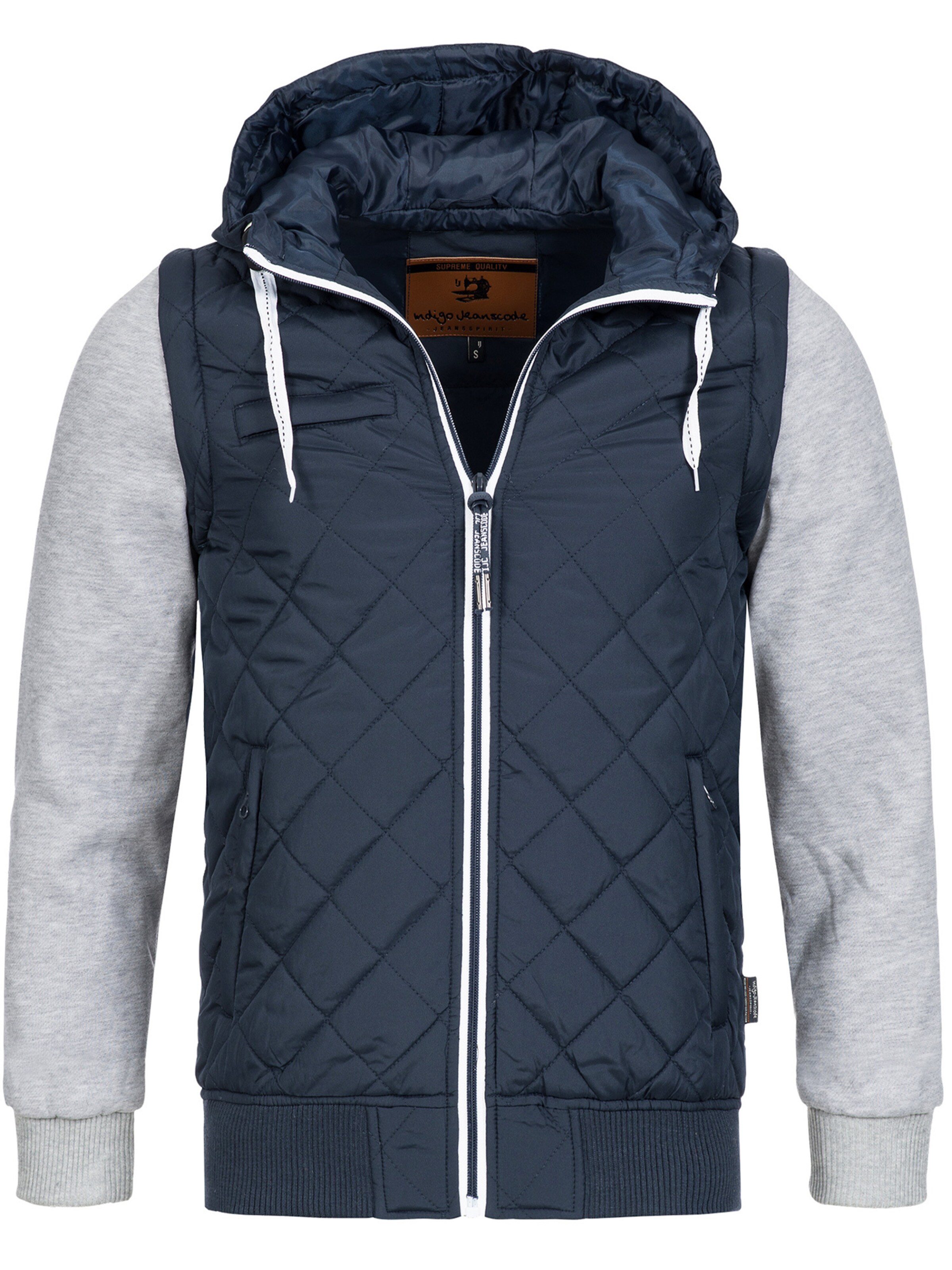 INDICODE JEANS Tussenjas 'Harry' in Blauw: voorkant