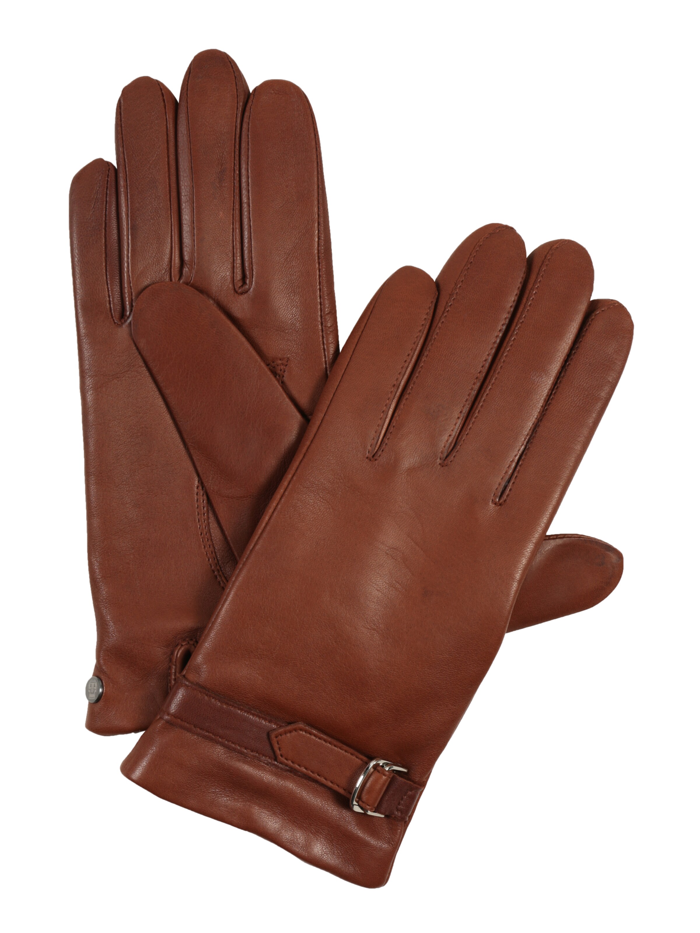 ROECKL - Vingerhandschoenen 'Delicate Buckle' in de kleur Bruin