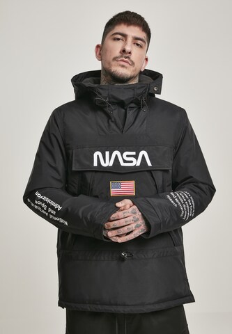 Veste mi-saison 'Nasa' Mister Tee en noir : devant