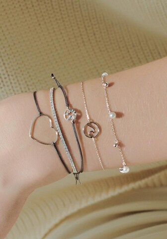 XENOX Silberarmband 'wanderlust' in Silber
