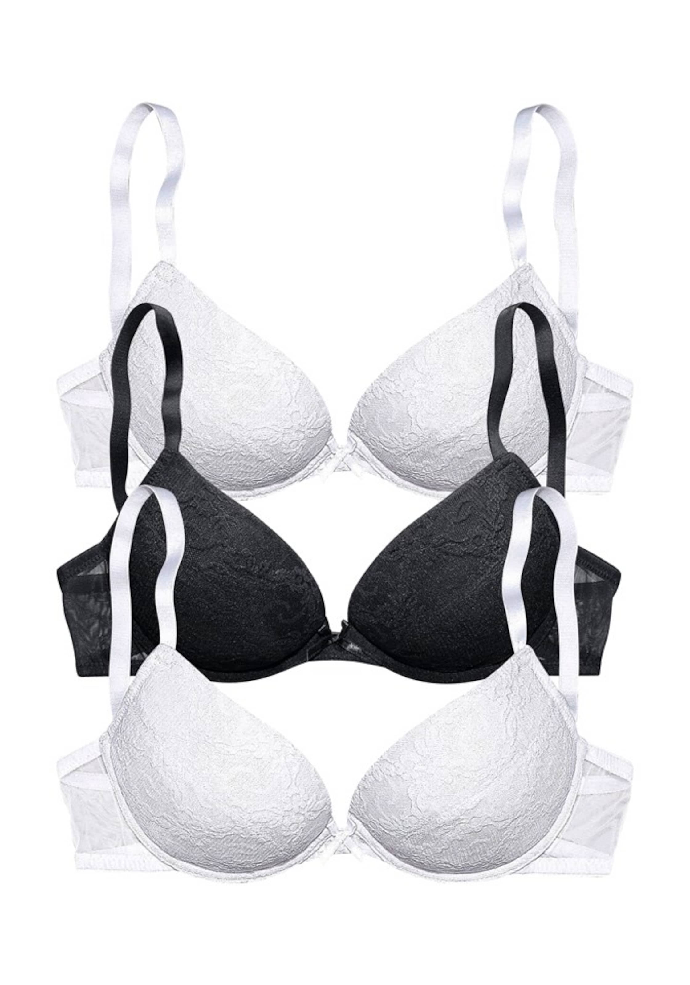 PETITE FLEUR Push-up Podprsenka - Čierna