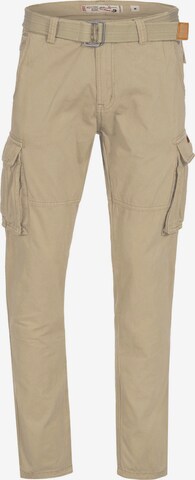 Pantalon cargo ' William ' INDICODE JEANS en beige : devant