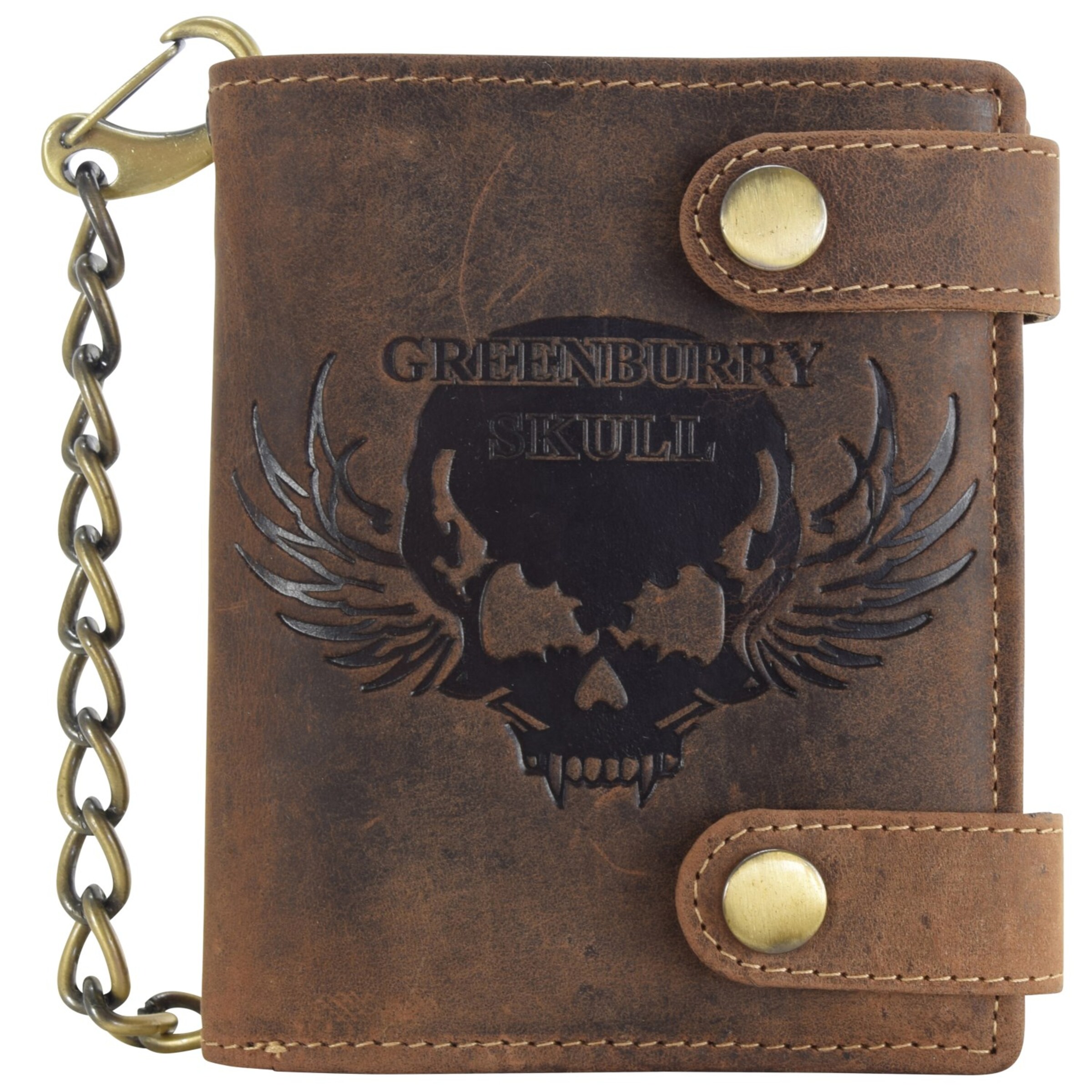 Porte-monnaies GREENBURRY en marron : devant