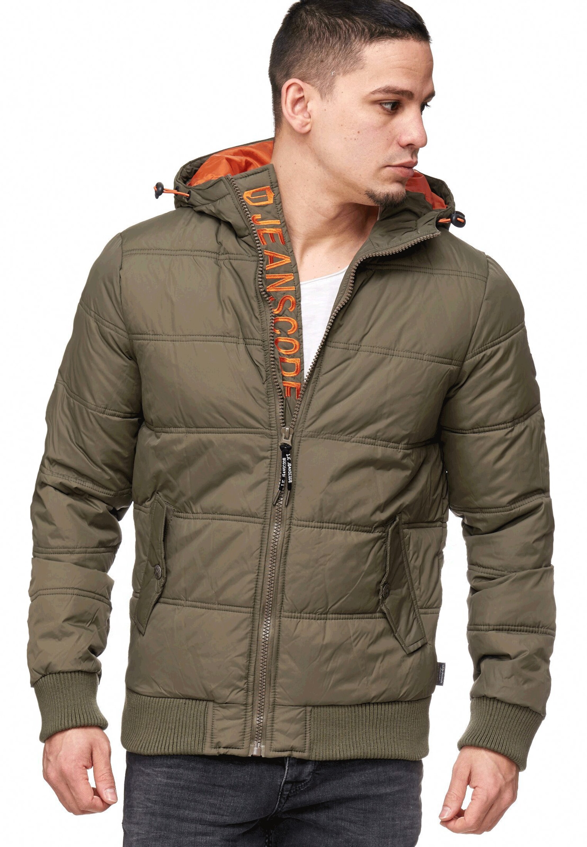 INDICODE JEANS Winterjacke 'Adrian ZA' in Grün: Vorderseite