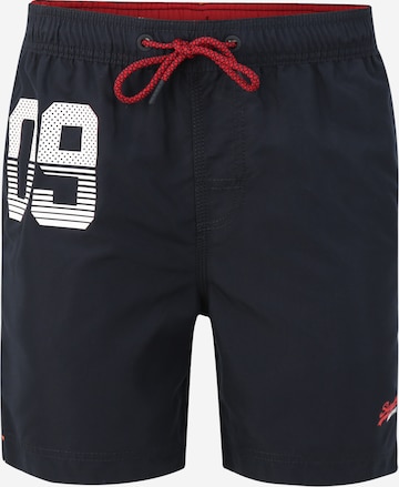 Superdry Regular Zwemshorts in Zwart: voorkant