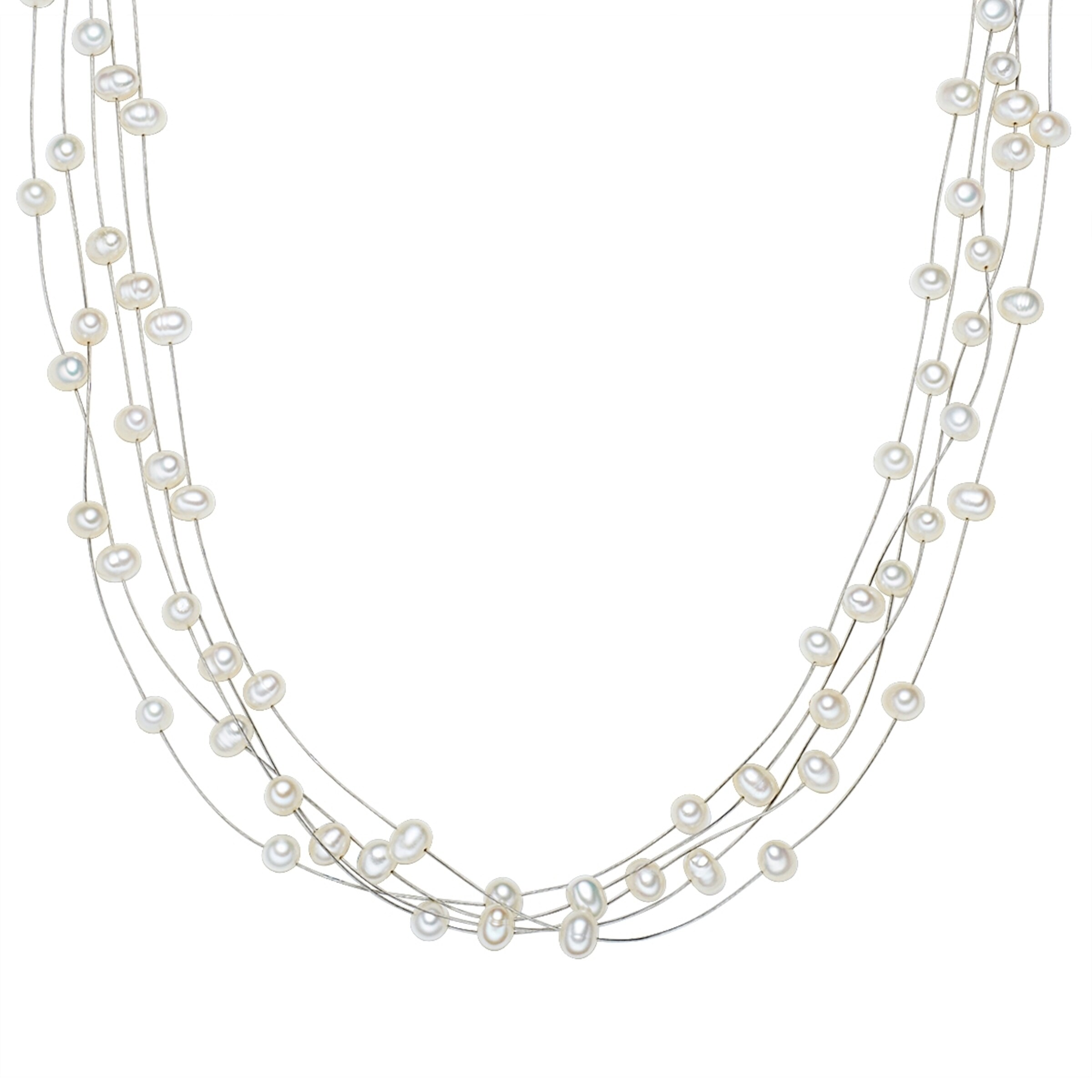 Valero Pearls Necklace in Silver: front
