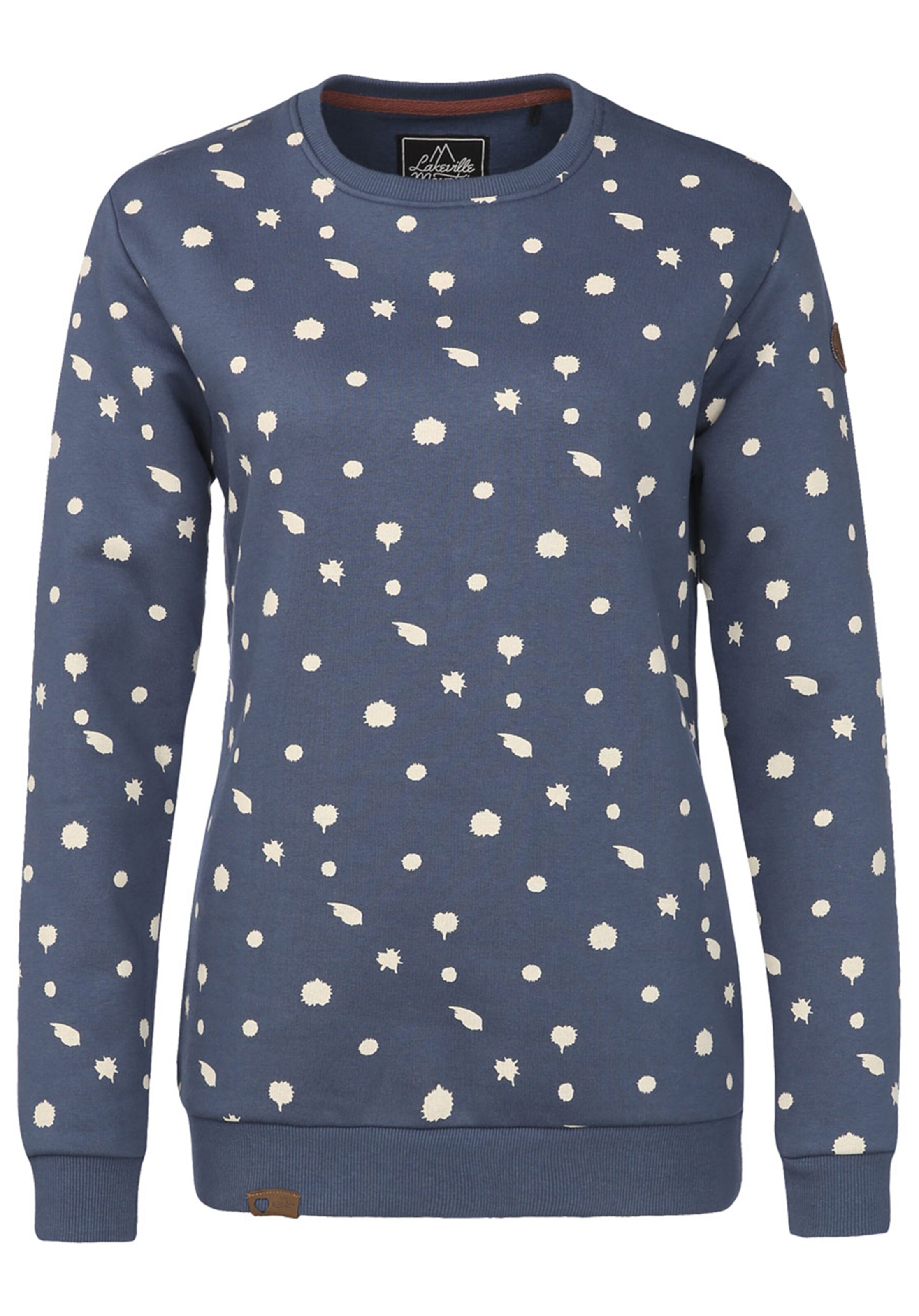 Lakeville Mountain - Sweatshirt 'Uelle Dots' in rauchblau