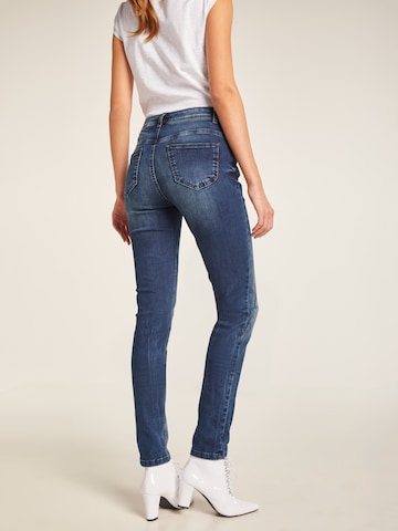 Coupe slim Jean heine en bleu : derrière