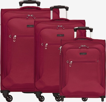 D&N Suitcase Set in Red: front