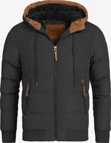 INDICODE JEANS Winter Jacket 'Adeline' in Black: front