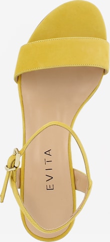 EVITA Strap Sandals 'Daria' in Yellow