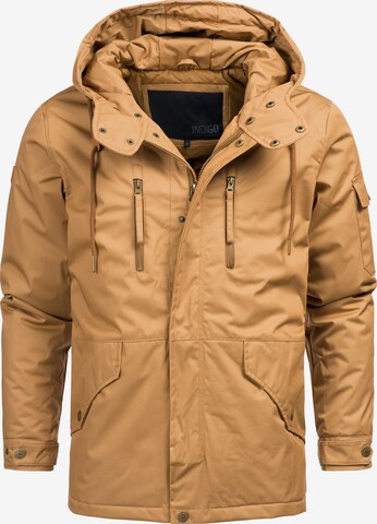 INDICODE JEANS Winterjacke 'Elmhurts' in Beige: predná strana