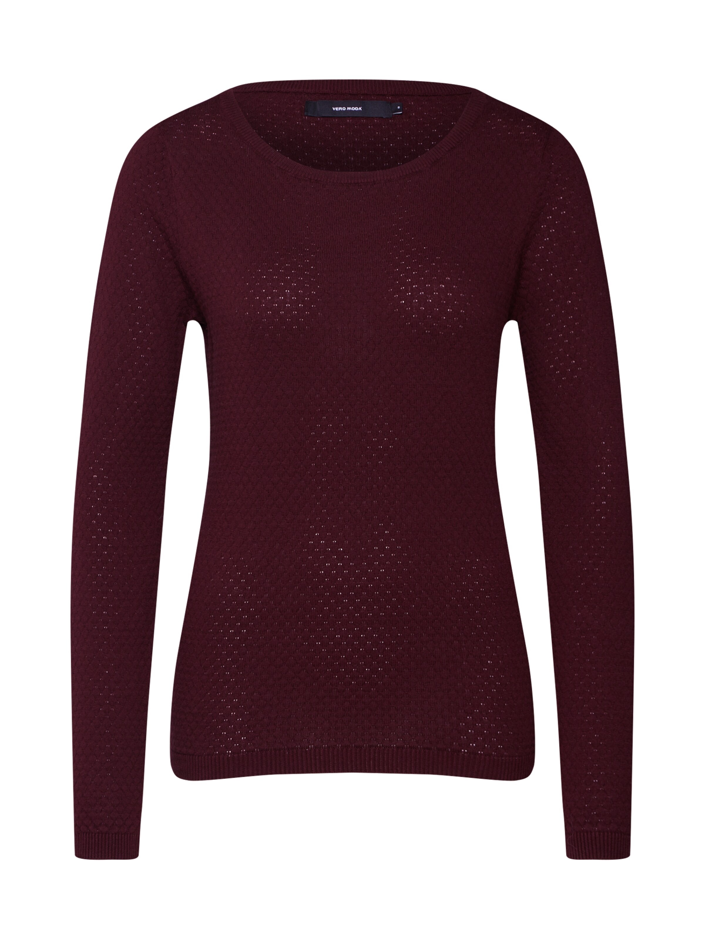 VERO MODA - Strickpullover 'Care' in weinrot