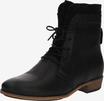 HUB Lace-Up Ankle Boots 'Hally' in Black: front