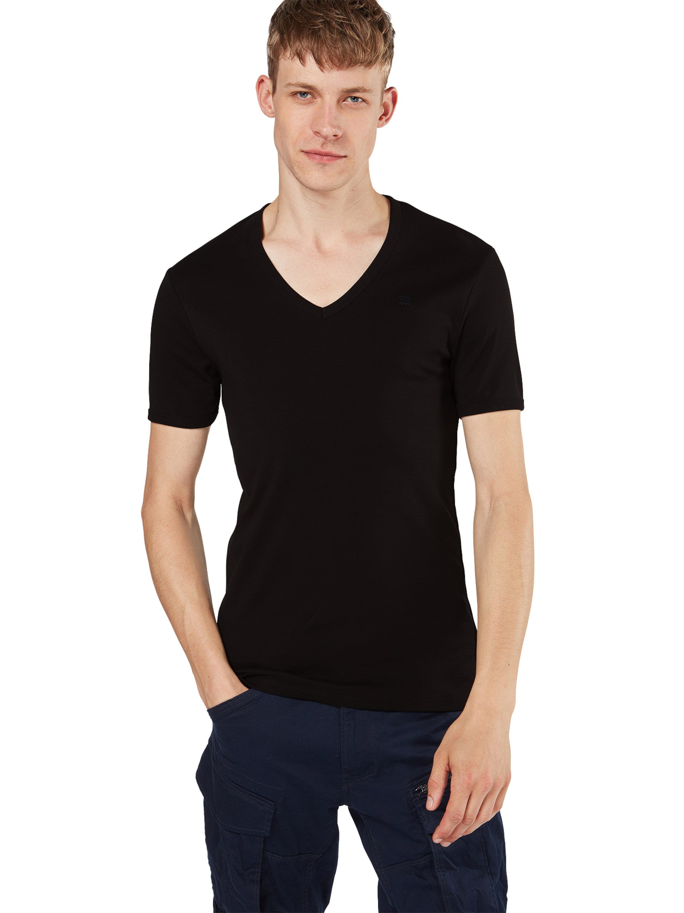 Tricou de la G-STAR pe negru: față