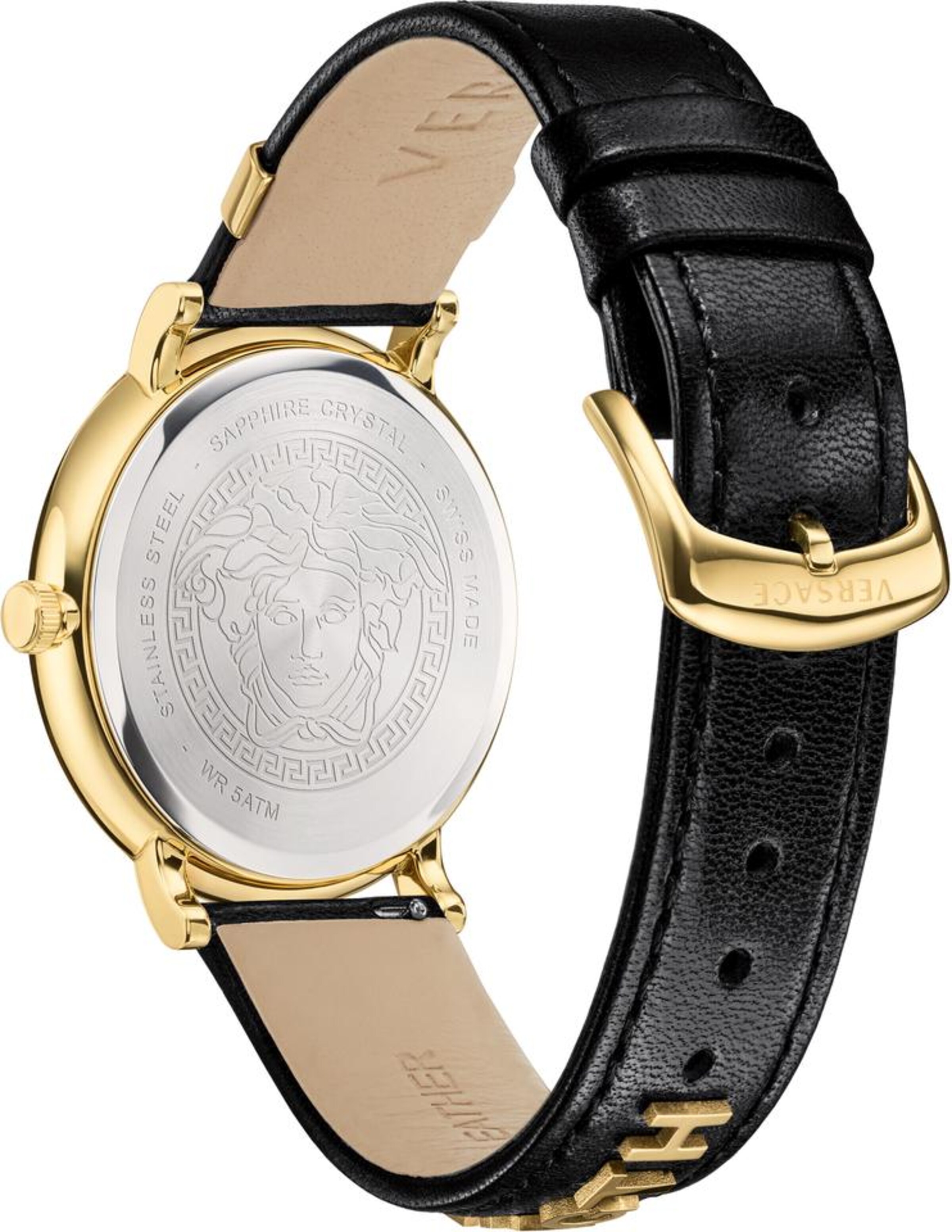 VERSACE Analoguhr 'VBQ050017' in Schwarz
