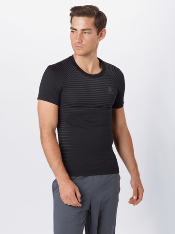 ODLO - Regular Fit Camisa funcionais em preto: frente