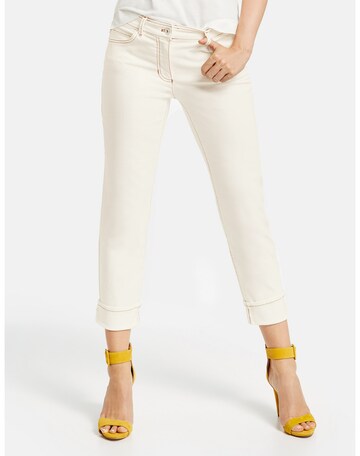 GERRY WEBER Slimfit Jeans in Wit: voorkant