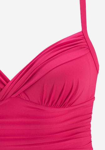 Sutien de tricou Costum de baie întreg de la LASCANA pe roz