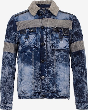 CIPO & BAXX Between-Season Jacket in Blue: front