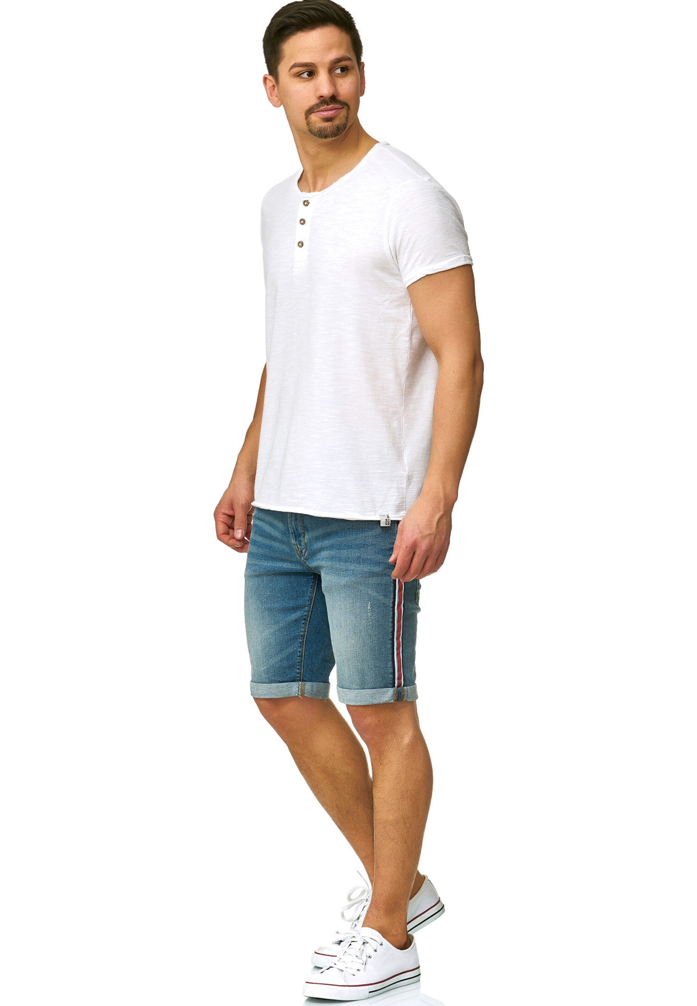 INDICODE JEANS Slimfit Shorts 'Fife' in Blau