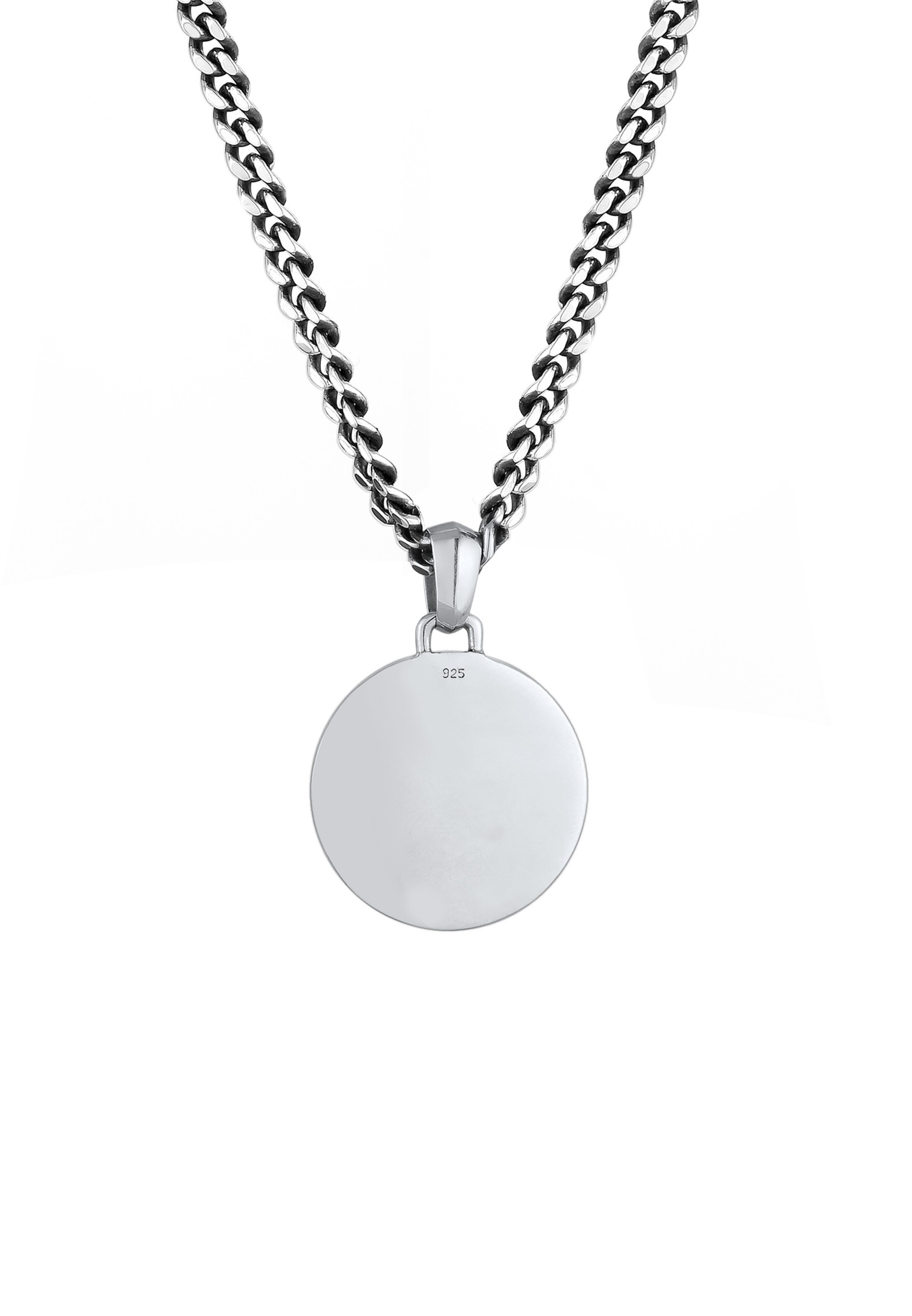 KUZZOI Halsband 'Kompass' i silver