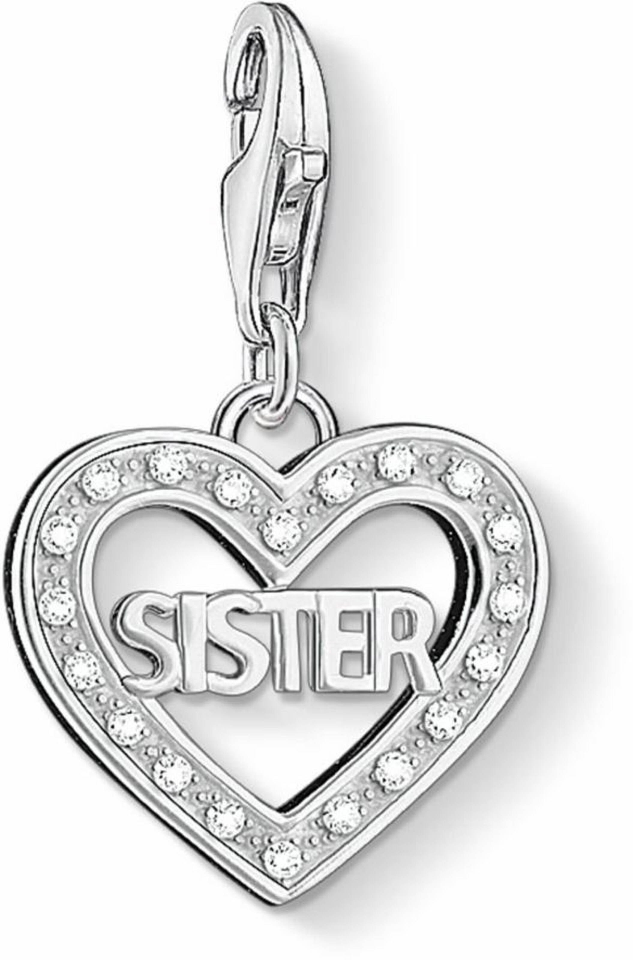 Thomas Sabo Anhänger 'Sister' in Silber: Vorderseite
